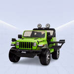 Jeep Wrangler Rubicon Kids Ride-On Car - 12V Electric Toy with 4 Motors (Green)