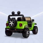 Jeep Wrangler Rubicon Kids Ride-On Car - 12V Electric Toy with 4 Motors (Green)