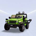 Jeep Wrangler Rubicon Kids Ride-On Car - 12V Electric Toy with 4 Motors (Green)