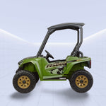 Newest YAMAHA Wolverine X2 Big Power For 2-6 Years Children 12 Volt 4 Wheels Utv Two-seater Children Ride On Car (GREEN)
