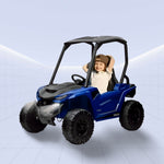 Newest YAMAHA Wolverine X2 Big Power For 2-6 Years Children 12 Volt 4 Wheels Utv Two-seater Children Ride On Car (BLUE)