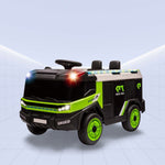 12V "Protect-X9 Ride-On Fire Truck: A Bold and Stylish Adventure" (GREEN)