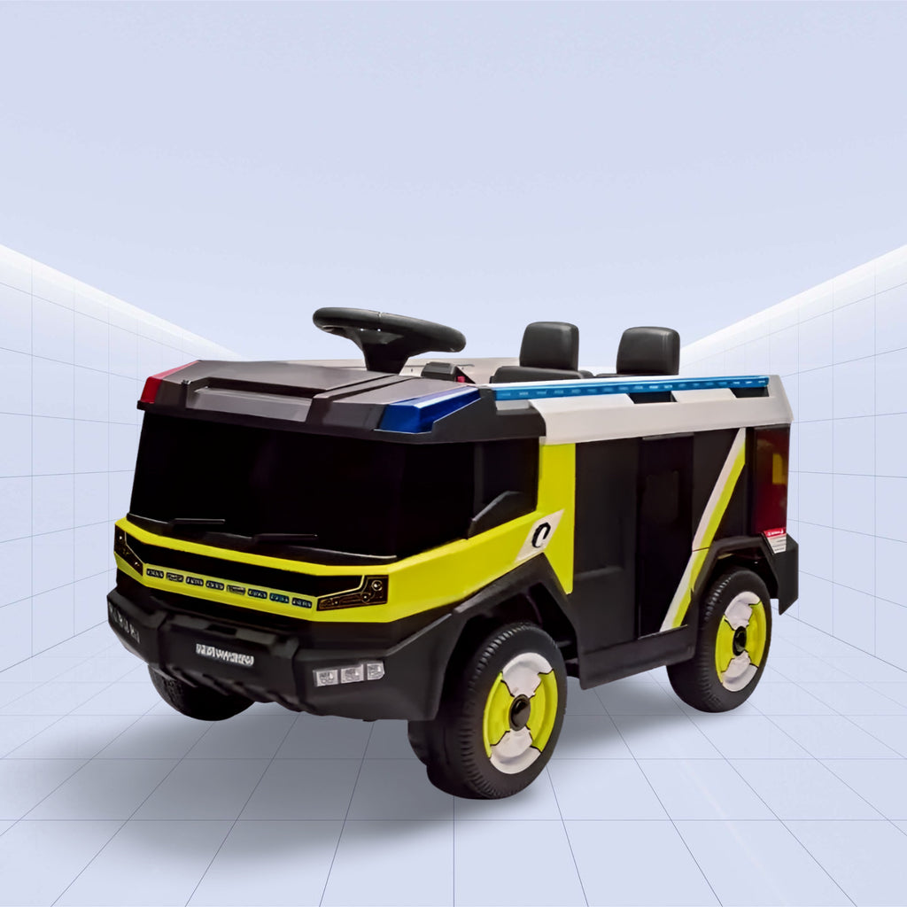 12V "Protect-X9 Ride-On Fire Truck: A Bold and Stylish Adventure" (YELLOW)