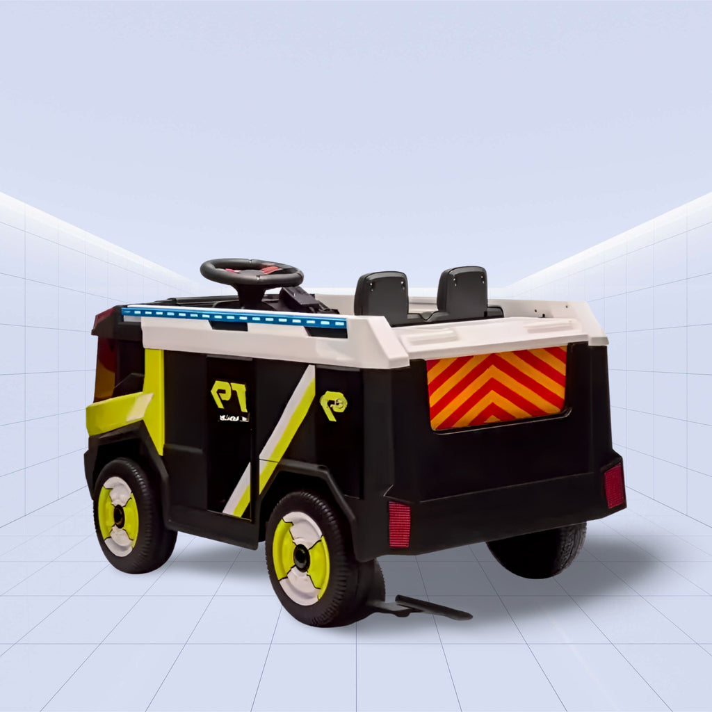 12V "Protect-X9 Ride-On Fire Truck: A Bold and Stylish Adventure" (YELLOW)