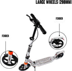 Lightweight Foldable Kids' Kick Scooter with Adjustable Handlebar (WHITE)
