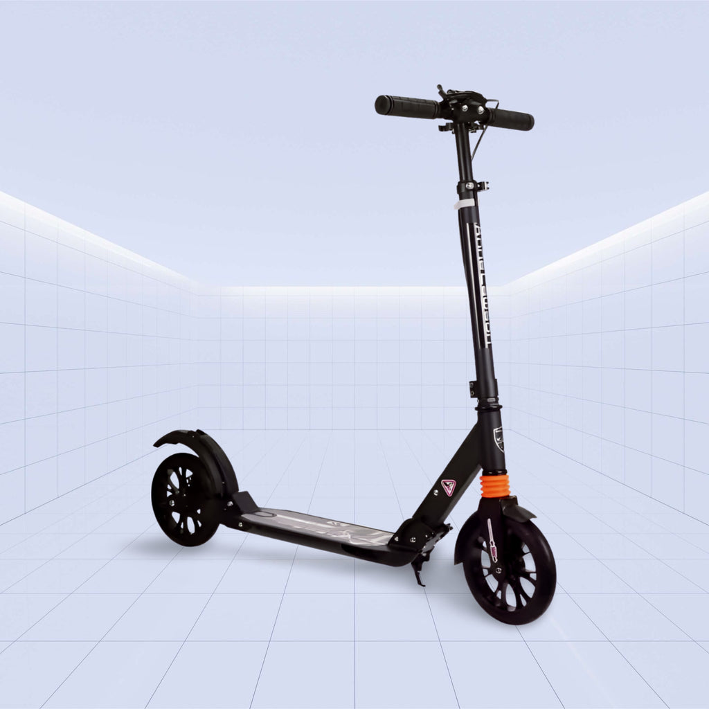 Lightweight Foldable Kids' Kick Scooter with Adjustable Handlebar (BLACK)
