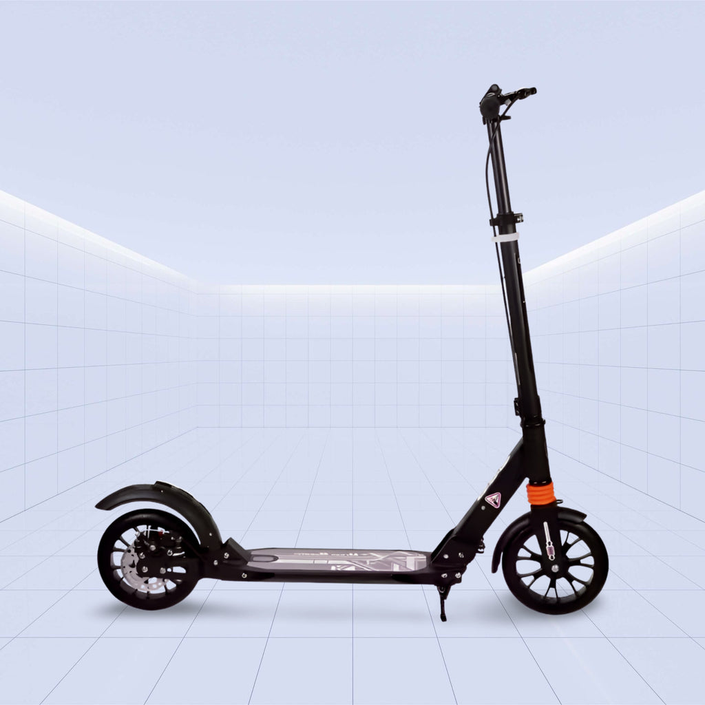 Lightweight Foldable Kids' Kick Scooter with Adjustable Handlebar (BLACK)