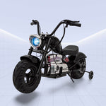 Realistic Electric Chopper Motorcycle for Kids with Comfortable Seating and Dual Motors 36V(BLACK)