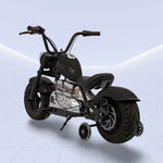 Realistic Electric Chopper Motorcycle for Kids with Comfortable Seating and Dual Motors 36V(BLACK)