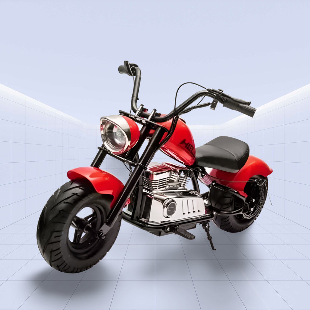 Realistic Electric Chopper Motorcycle for Kids with Comfortable Seating and Dual Motors 36V(RED)