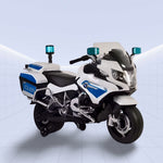 12V Licenced  BMW Police Patrol Kids Electric Motorcycle with Lights and Siren (WHITE)