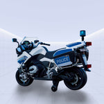 12V Licenced  BMW Police Patrol Kids Electric Motorcycle with Lights and Siren (WHITE)