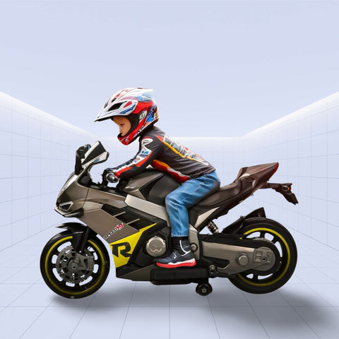 24V Innovative Ride-On Motorcycle for Kids – Perfect Outdoor Fun Gift (SILVER)