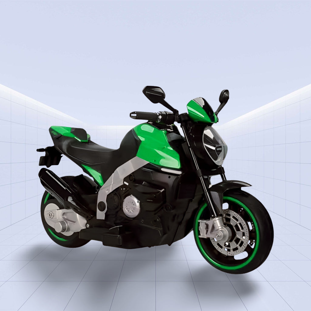 12V Next-Gen Kids Electric Motorcycle – Built for Fun and Durability (GREEN)