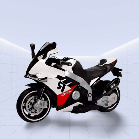 24V Innovative Ride-On Motorcycle for Kids – Perfect Outdoor Fun Gift (WHITE)
