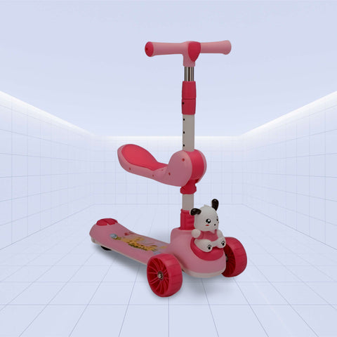 PandaScoot 818 – The Ultimate 3-in-1 Fun Ride for Kids (PINK)