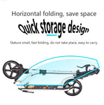 Luxury Aluminum Kick Scooter with Wooden Deck & Suspension (SILVER)