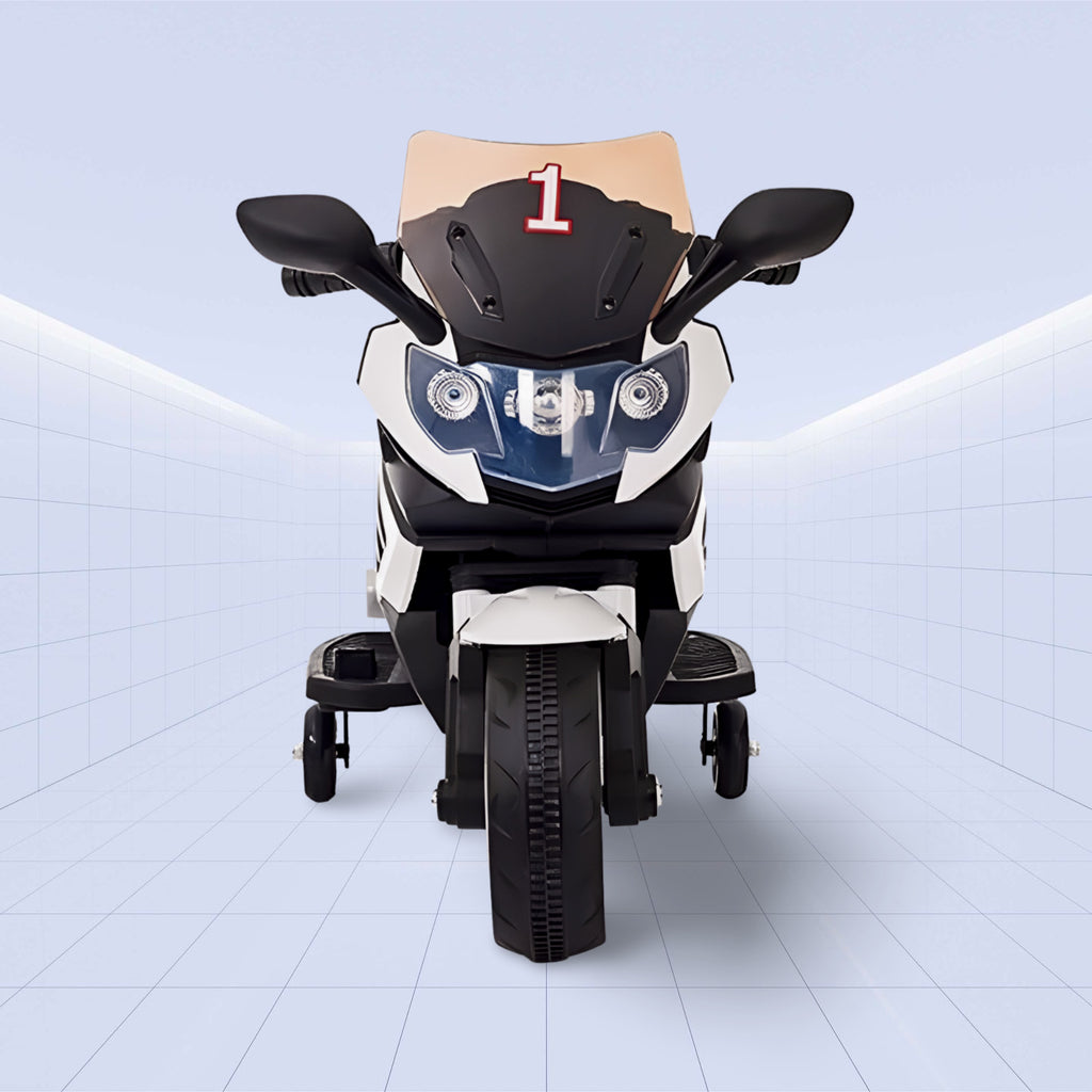 Future Rider 12V Kids Motorcycle – Experience the Road Like a Pro! (WHITE)