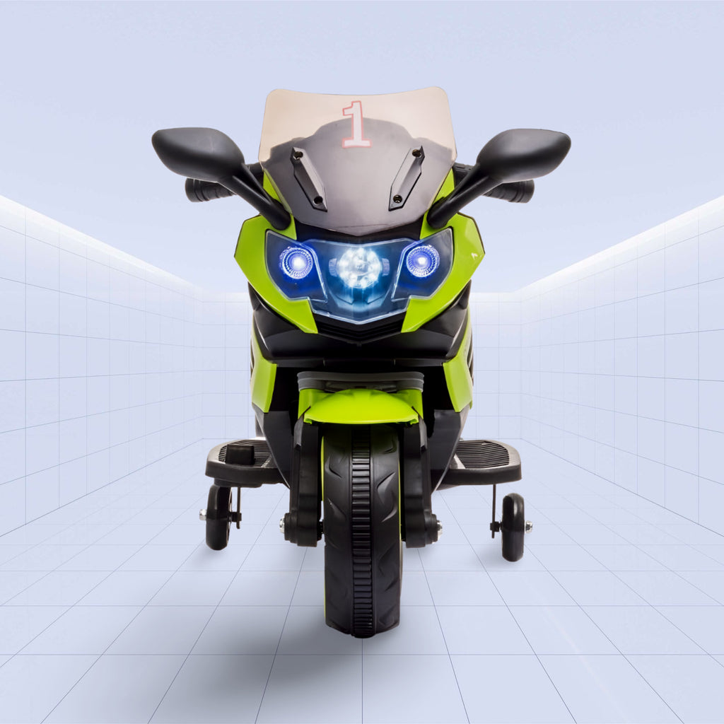 Future Rider 12V Kids Motorcycle – Experience the Road Like a Pro! (GREEN)
