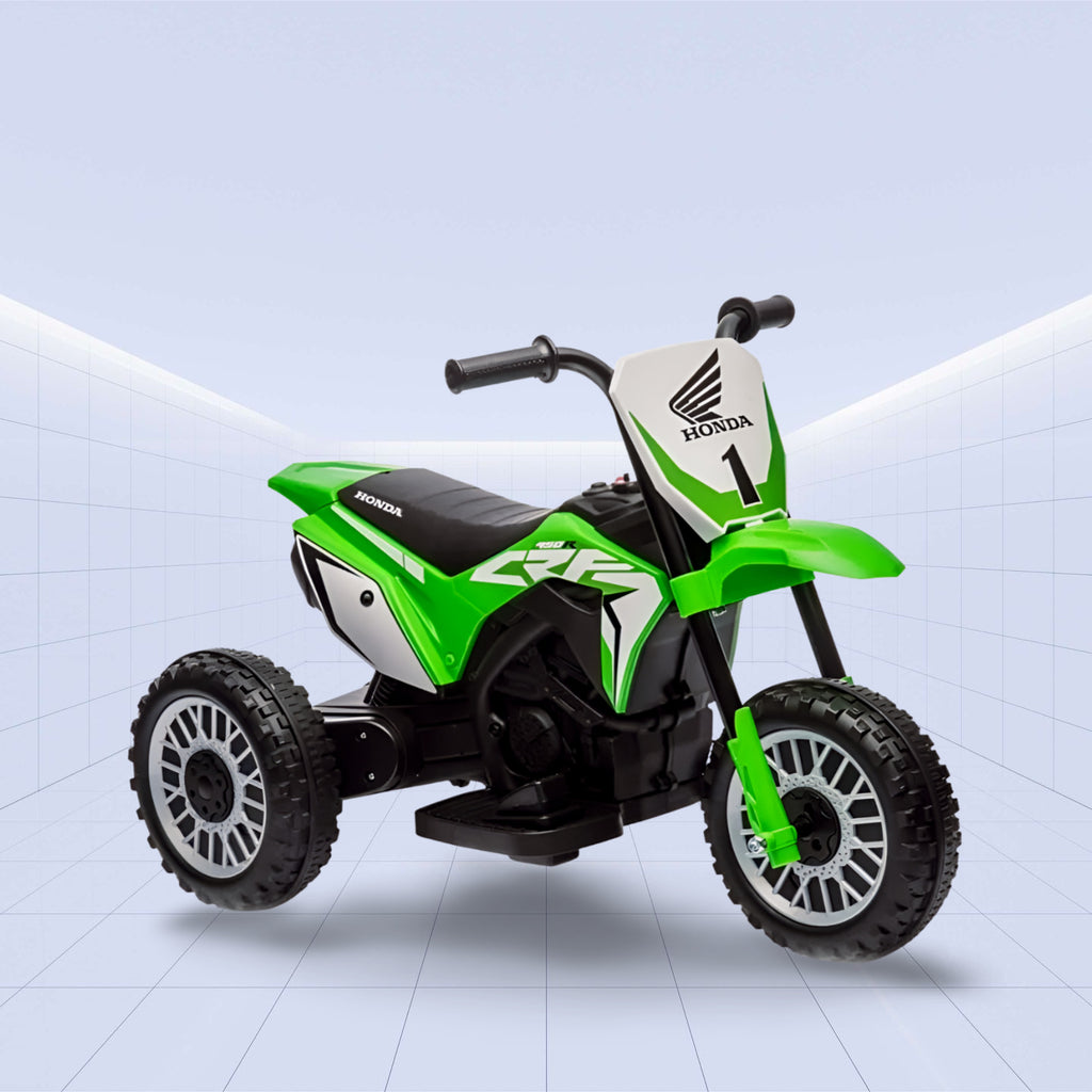 Licensed Honda CRF 450R Kids Three-Wheel Motorcycle Electric Ride-On (GREEN)