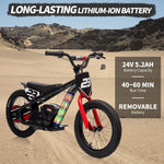 Off-Road Beast – 24V Electric Dirt Bike for Young Riders! (BLACK)