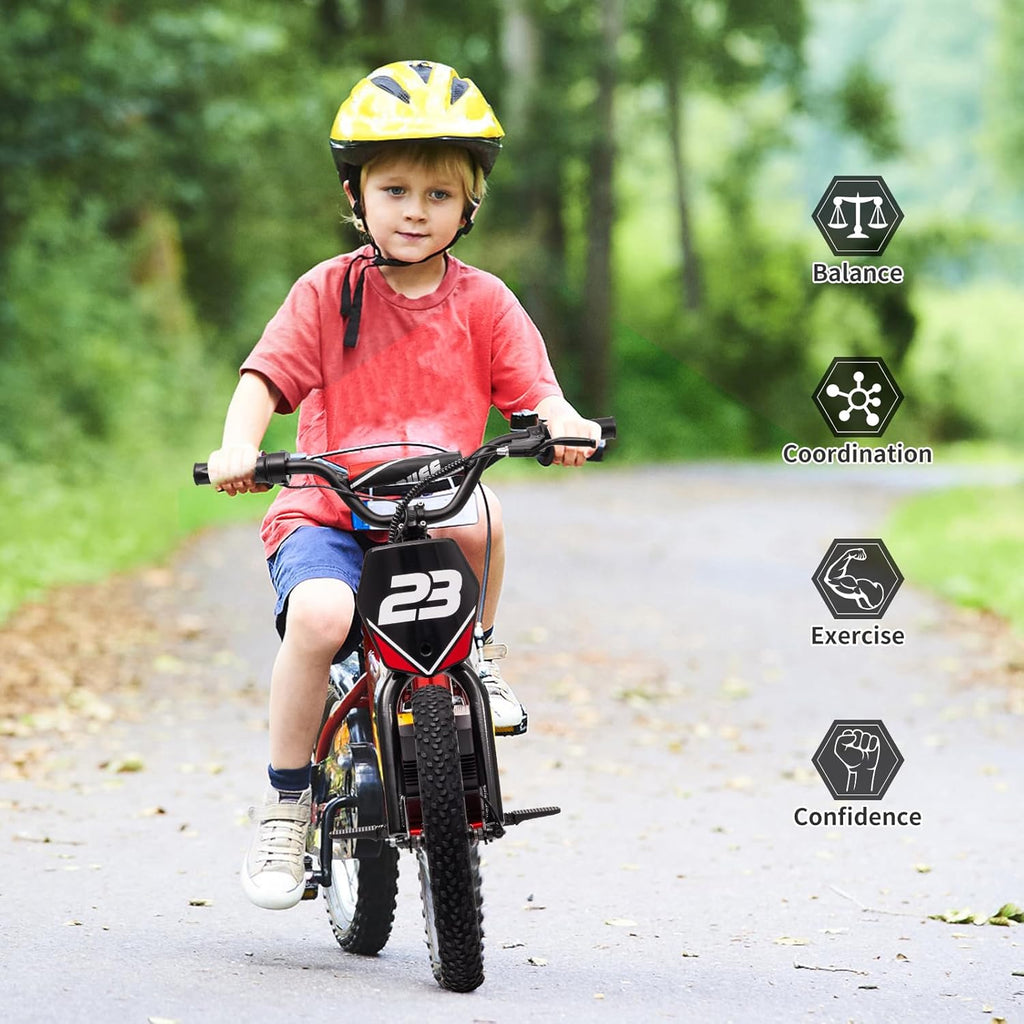 Off-Road Beast – 24V Electric Dirt Bike for Young Riders! (BLACK)