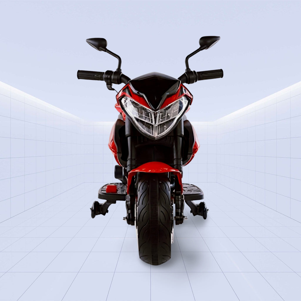 DORSA-Safe & Stylish! Ride-On Motorcycle with Training Wheels (RED)