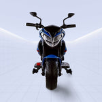 DORSA-Safe & Stylish! Ride-On Motorcycle with Training Wheels (BLUE)