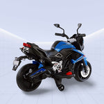DORSA-Safe & Stylish! Ride-On Motorcycle with Training Wheels (BLUE)