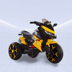 Electric Ride-On Trike for Kids – Sporty & Stylish 3-Wheel Motorcycle (YELLOW)