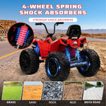 Big Wheels, Big Fun! All-Terrain Kids ATV Quad Bike with Suspension (RED)