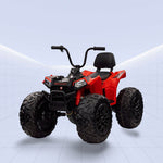 Big Wheels, Big Fun! All-Terrain Kids ATV Quad Bike with Suspension (RED)
