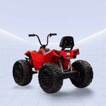 Big Wheels, Big Fun! All-Terrain Kids ATV Quad Bike with Suspension (RED)