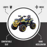 Unleash the Fun – Kids Electric ATV Quad Bike with LED Lights & Music! (YELLOW)