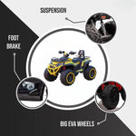 Unleash the Fun – Kids Electric ATV Quad Bike with LED Lights & Music! (YELLOW)