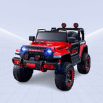 "Off-Road Beast – Kids 4x4 Jeep with Massive Wheels & LED" (RED)