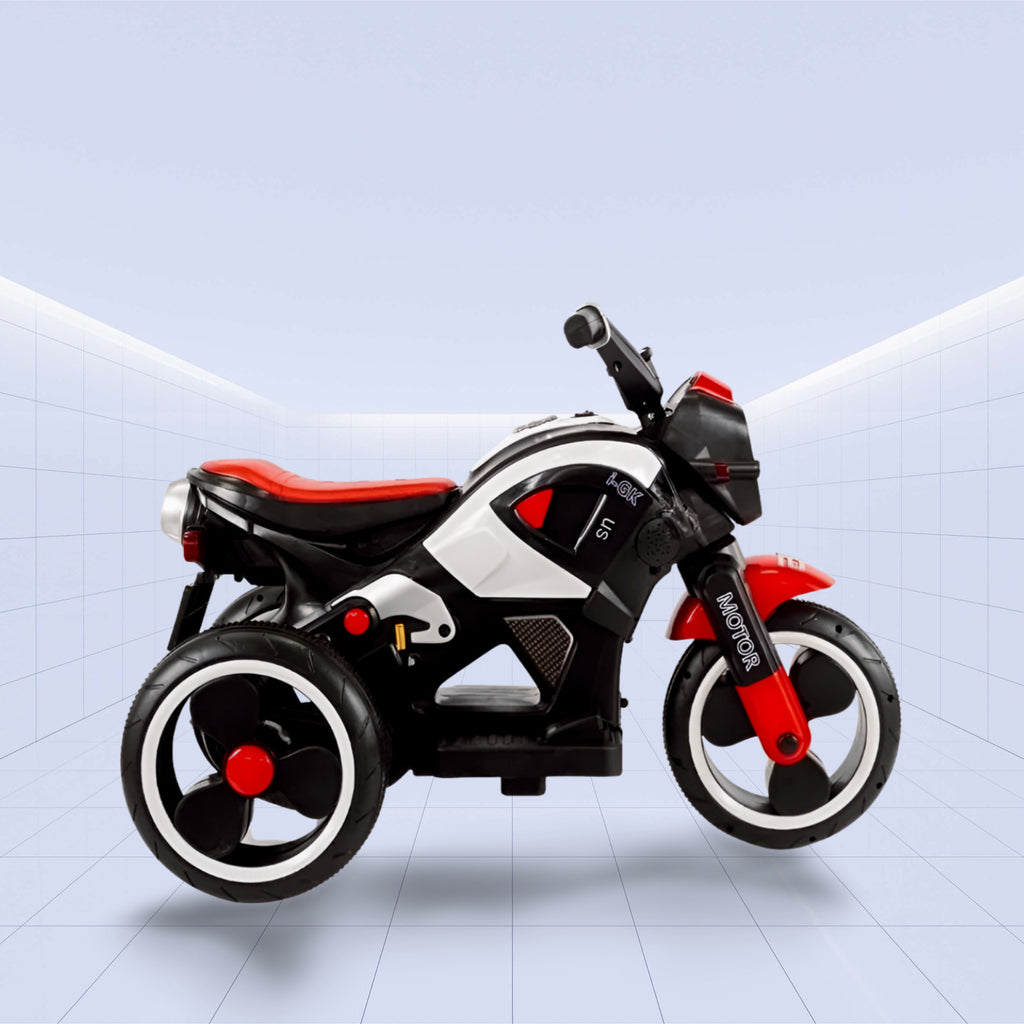 TurboCharge Kids' Electric Motorcycle – Ultimate Ride-On with Lights, Music & Smoke Effects! (RED)