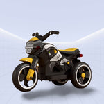 TurboCharge Kids' Electric Motorcycle – Ultimate Ride-On with Lights, Music & Smoke Effects! (YELLOW)