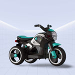 TurboCharge Kids' Electric Motorcycle – Ultimate Ride-On with Lights, Music & Smoke Effects! (GREEN)