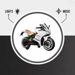Sport Ride-Electric Kids Ride-On Motorcycle (WHITE)