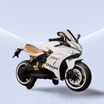 Sport Ride-Electric Kids Ride-On Motorcycle (WHITE)