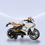 Sport Ride-Electric Kids Ride-On Motorcycle (WHITE)