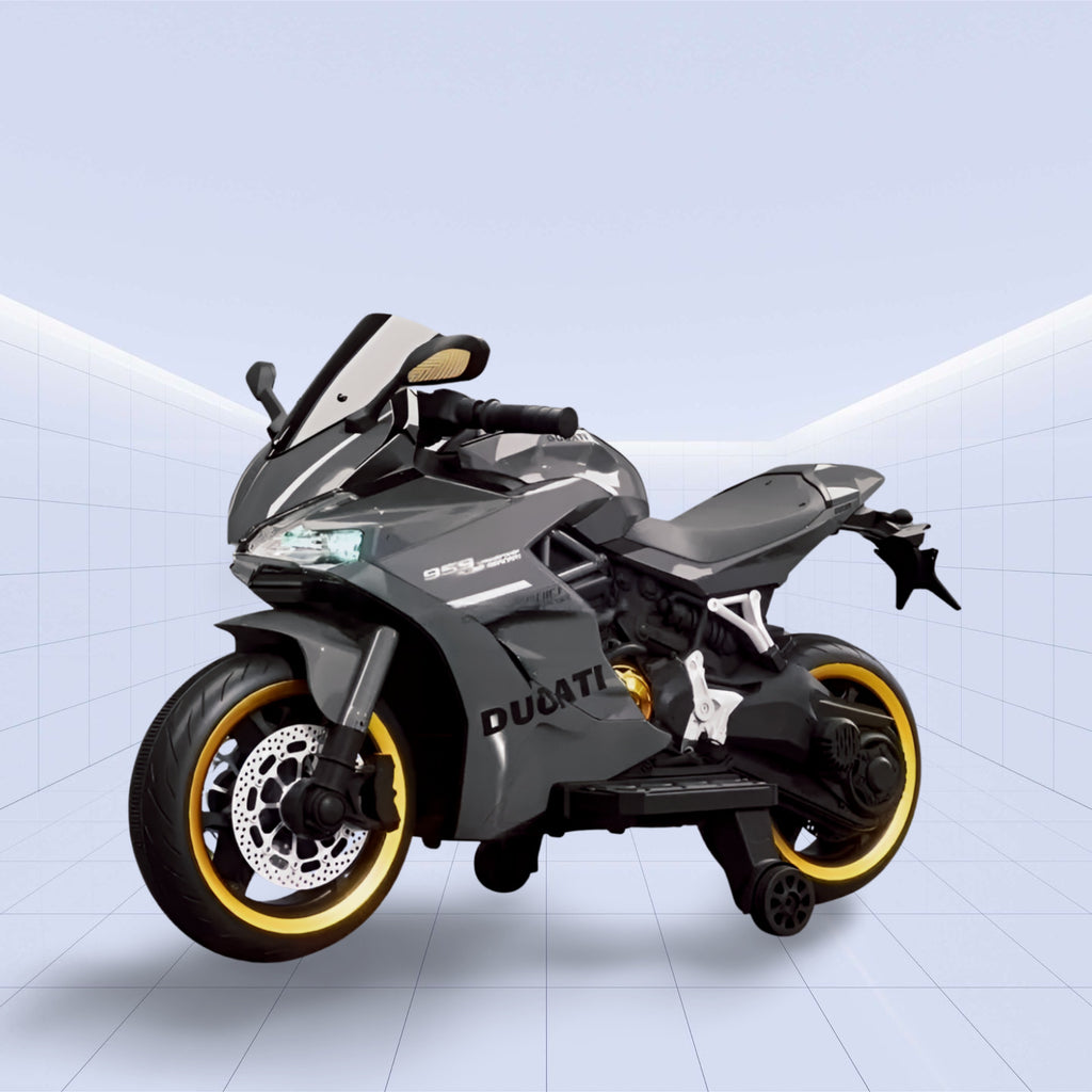 Sport Ride-Electric Kids Ride-On Motorcycle (GREY)