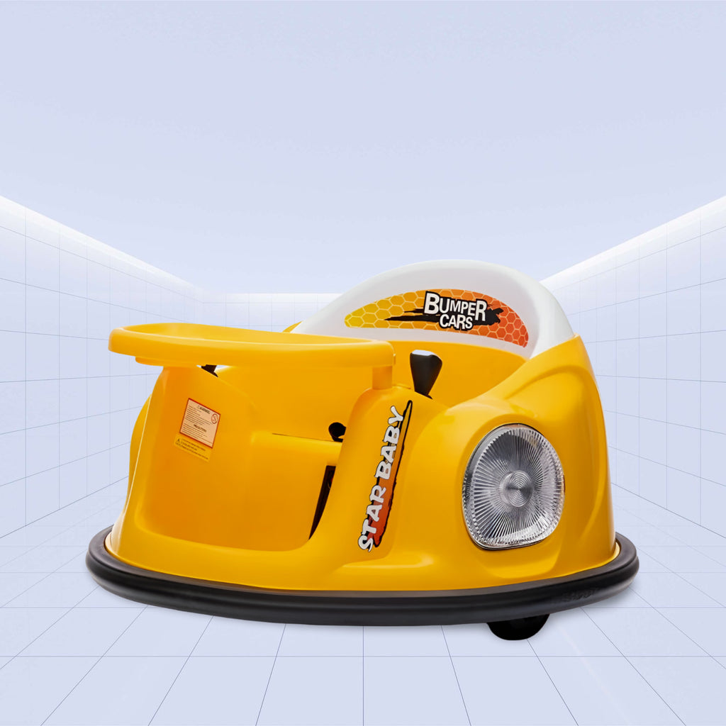 "Ride, Spin, and Play: Star Baby Kids Drift Car with 360° Turning & LED Lights" (YELLOW)