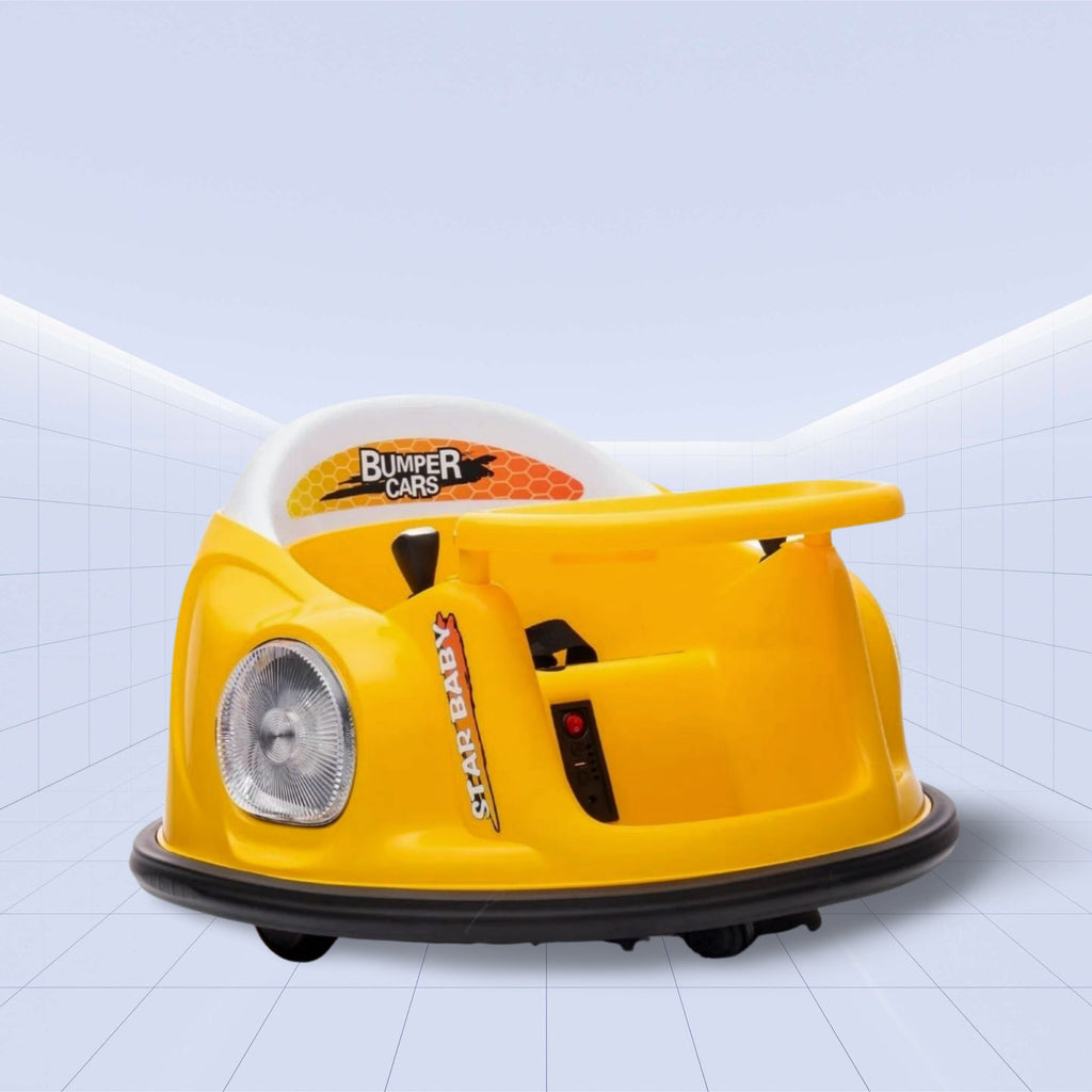 "Ride, Spin, and Play: Star Baby Kids Drift Car with 360° Turning & LED Lights" (YELLOW)