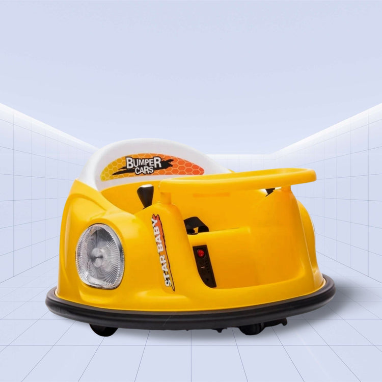 "Ride, Spin, and Play: Star Baby Kids Drift Car with 360° Turning & LED Lights" (YELLOW)
