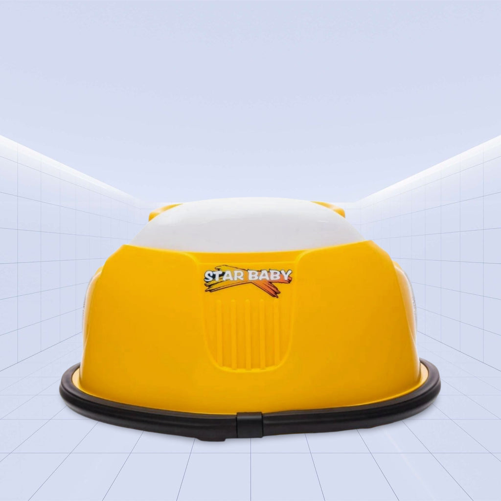 "Ride, Spin, and Play: Star Baby Kids Drift Car with 360° Turning & LED Lights" (YELLOW)