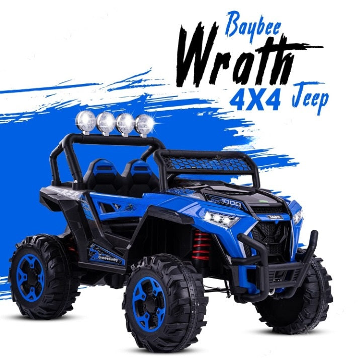 "Tiny Off-Roader – 4x4 Kids Electric Jeep with Remote Control (BLUE)