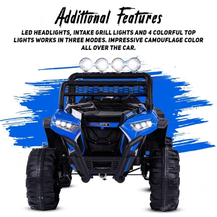 "Tiny Off-Roader – 4x4 Kids Electric Jeep with Remote Control (BLUE)