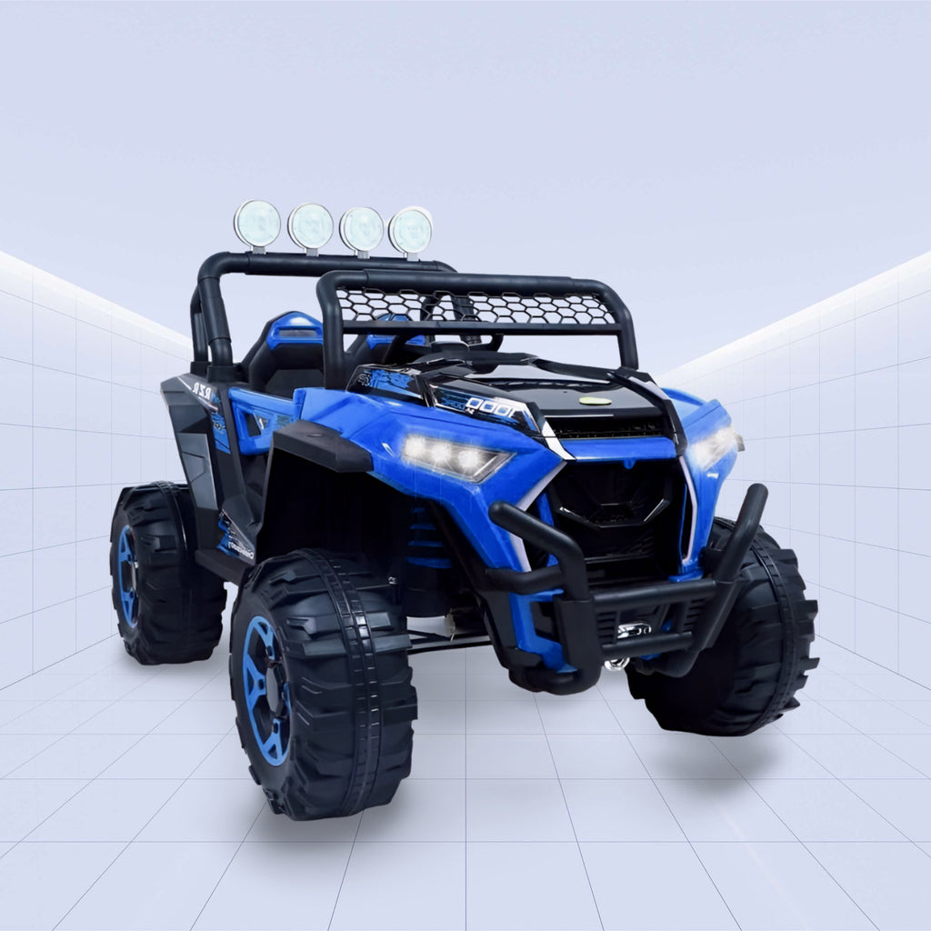 "Tiny Off-Roader – 4x4 Kids Electric Jeep with Remote Control (BLUE)